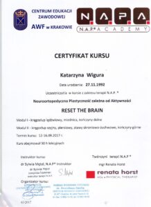 certyfikat-reset-the-brain-katarzyna-wigura-nowy-sacz