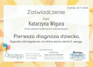 zaswiadczenie-pierwsza-diagnoza-dziecka-sygnaly-ostrzegawcze-katarzyna-wigura-nowy-sacz